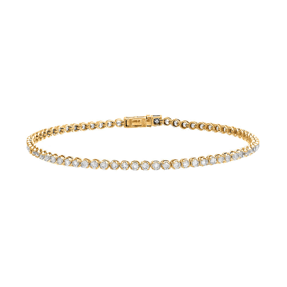 14K Gold 2 Carat Diamond Tennis Bracelet 14K - Adina's Jewels