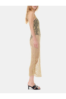 Gold Metallic Strap Dress | Golden