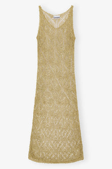 Gold Metallic Strap Dress | Golden