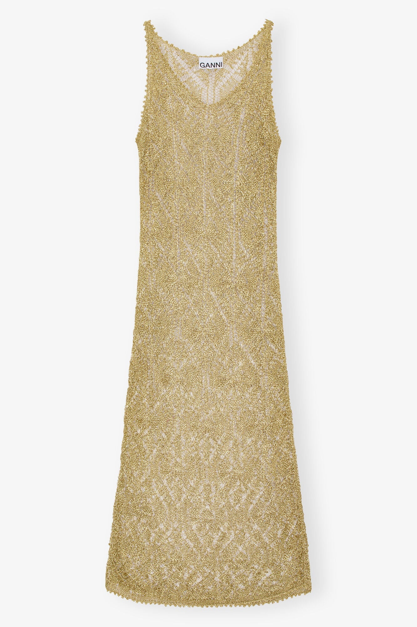 Gold Metallic Strap Dress | Golden