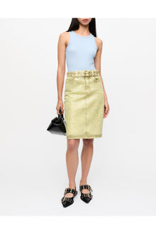 Green Foil Skirt | Golden Cypress
