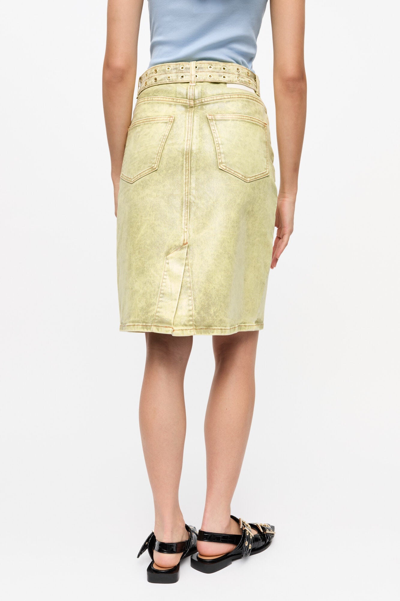 Green Foil Skirt | Golden Cypress