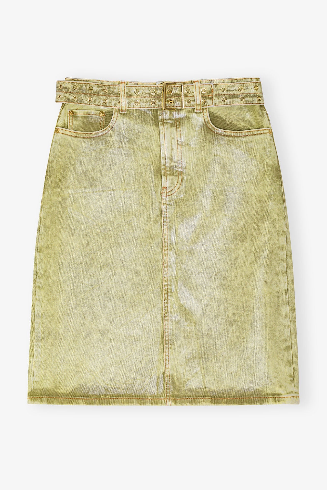 Green Foil Skirt | Golden Cypress