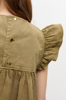 Green Washed Cotton Top | Boa