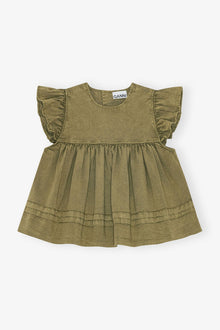 Green Washed Cotton Top | Boa
