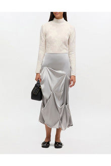 Grey Draped Skirt | Mirage Gray