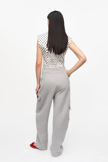 Grey Heavy Terry Curved Trousers | Paloma Melange