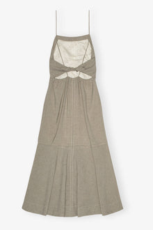 Grey Light Melange Suiting Long Dress | Alfalfa