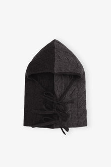 Grey and Black Cashmere Mix Balaclava | Phantom