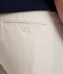 Griffon Linen Tailored Fit Linen Trousers | White Sand