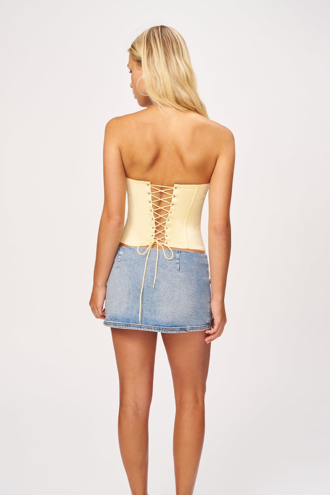 Womens | Satin Corset | Buttercream
