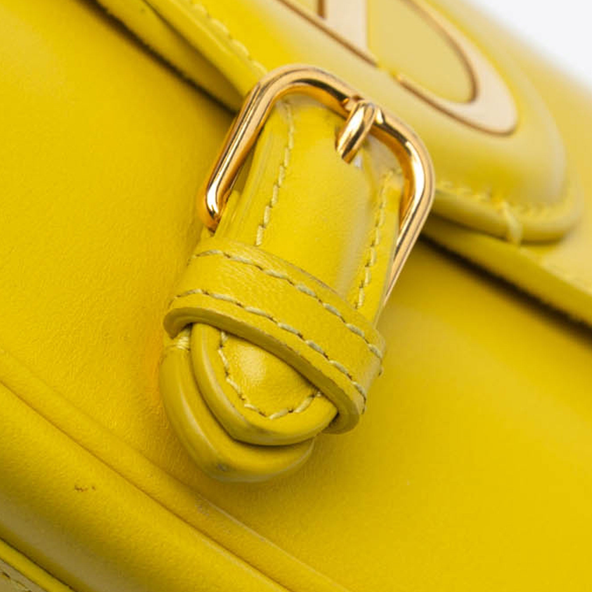 Dior | Pre-Owned Calfskin Bobby East West Crossbody | Yellow