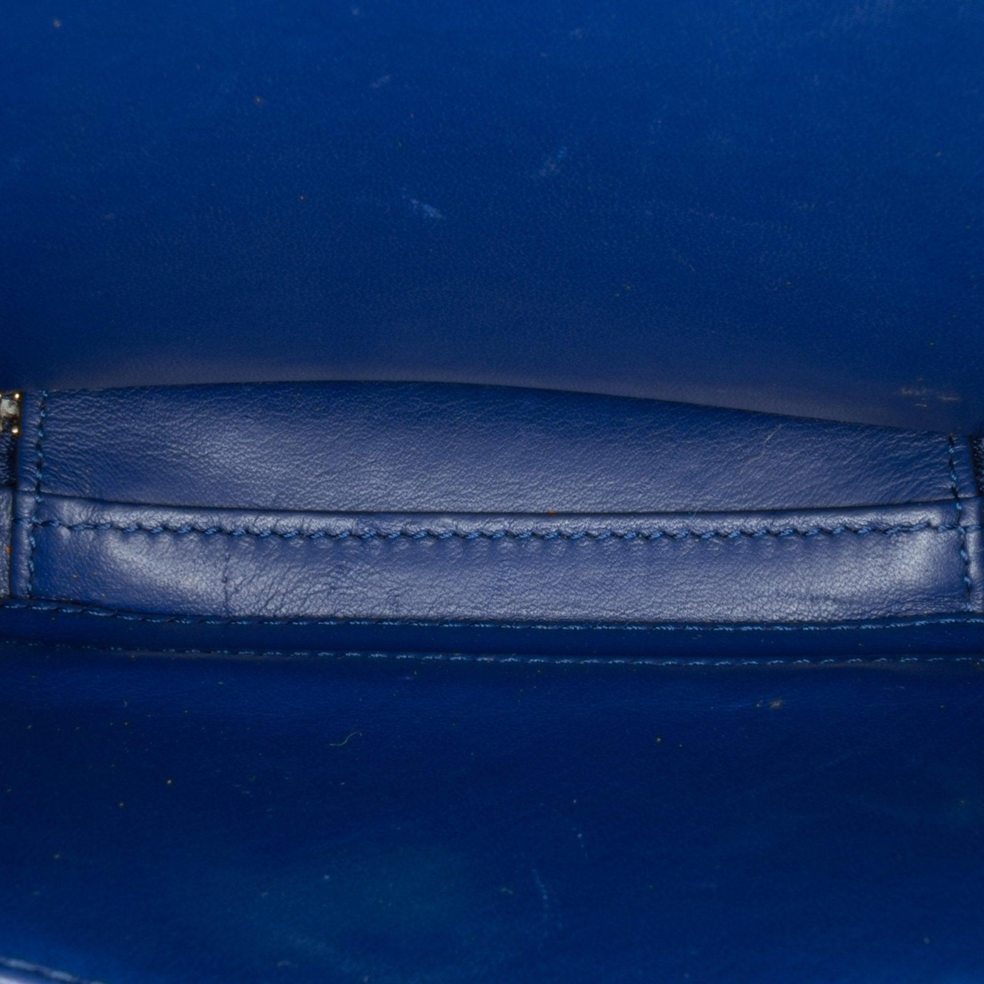 Chanel | Pre-Owned Small Jersey CC Filigree Vanity Case | BlueGreen