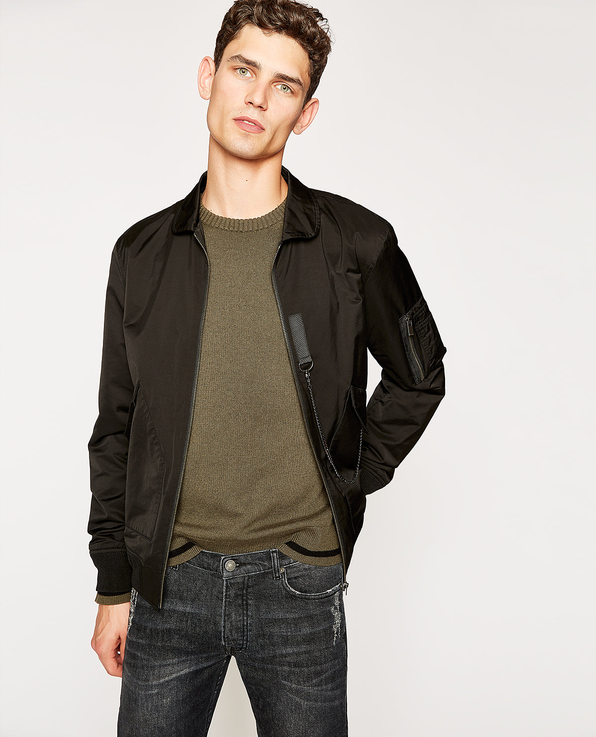 Bomber Jacket | Men | Black