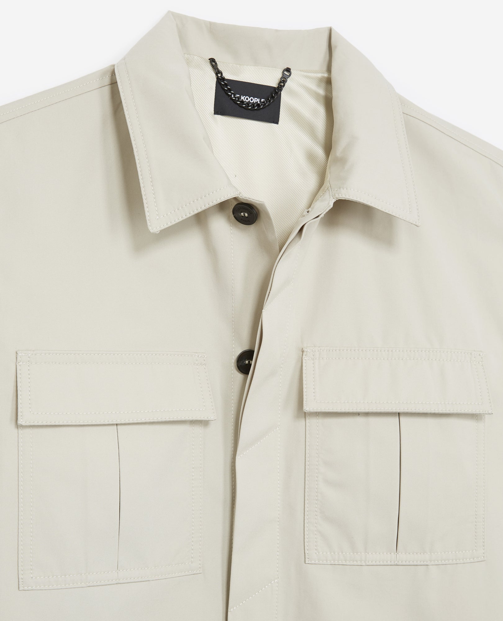 Cotton Jacket With Breast Pockets | Men | Beige