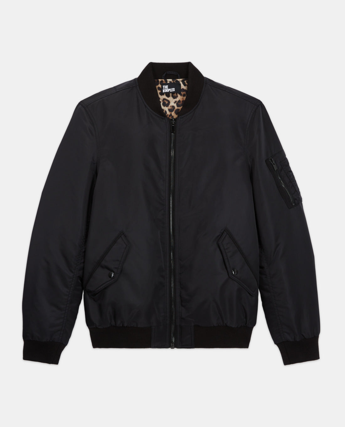 Bomber Jacket With Leopard Lining | Men | Black