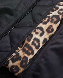 Bomber Jacket With Leopard Lining | Men | Black