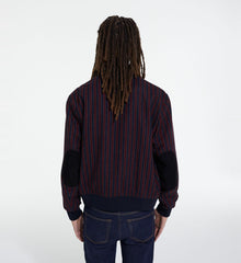 Striped Jacket | Men | Bordeaux x Navy