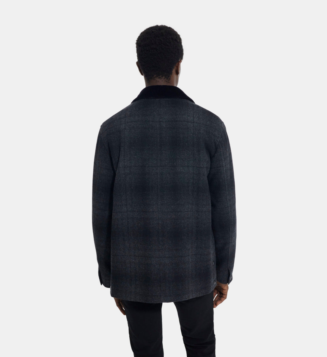 Gray Checked Jacket | Men | Grey Black