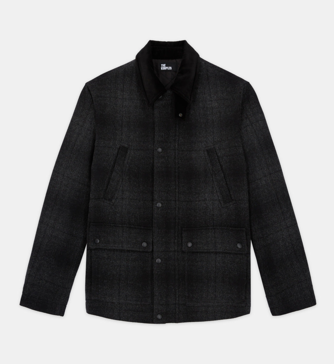 Gray Checked Jacket | Men | Grey Black