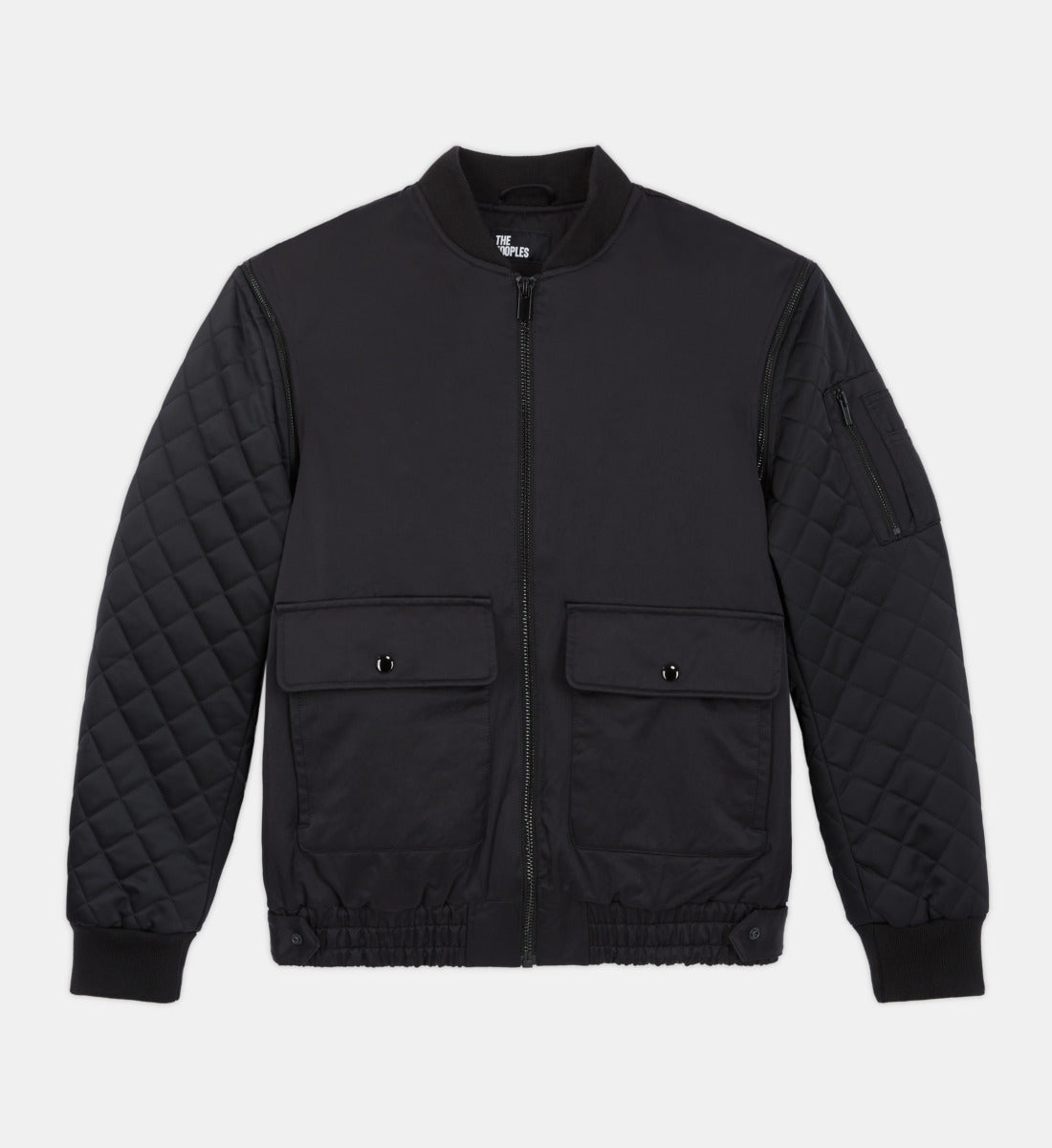 Bomber Jacket With Detachable Sleeves | Men | Black