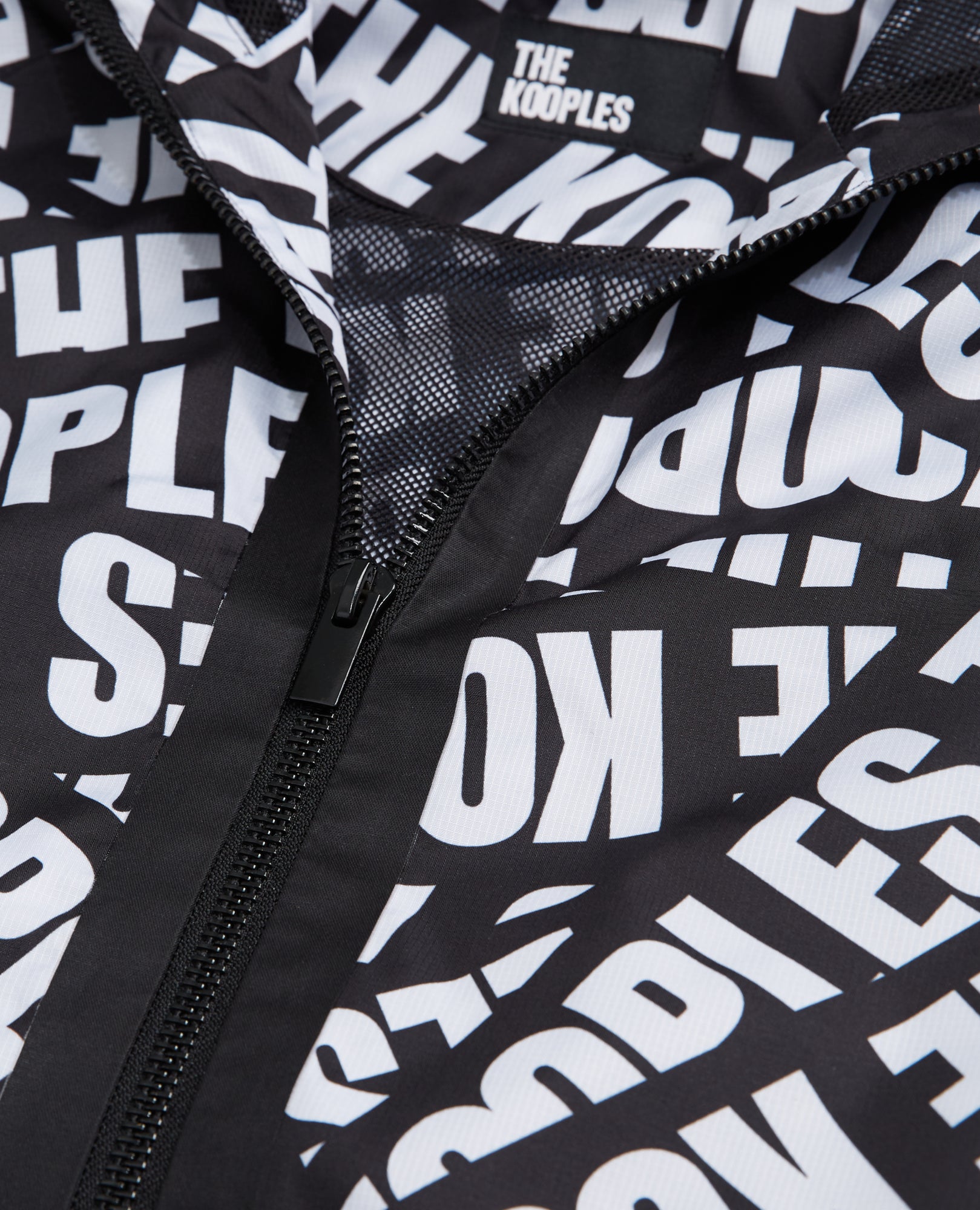 Windbreaker With Tape Logo | Men | Black x White