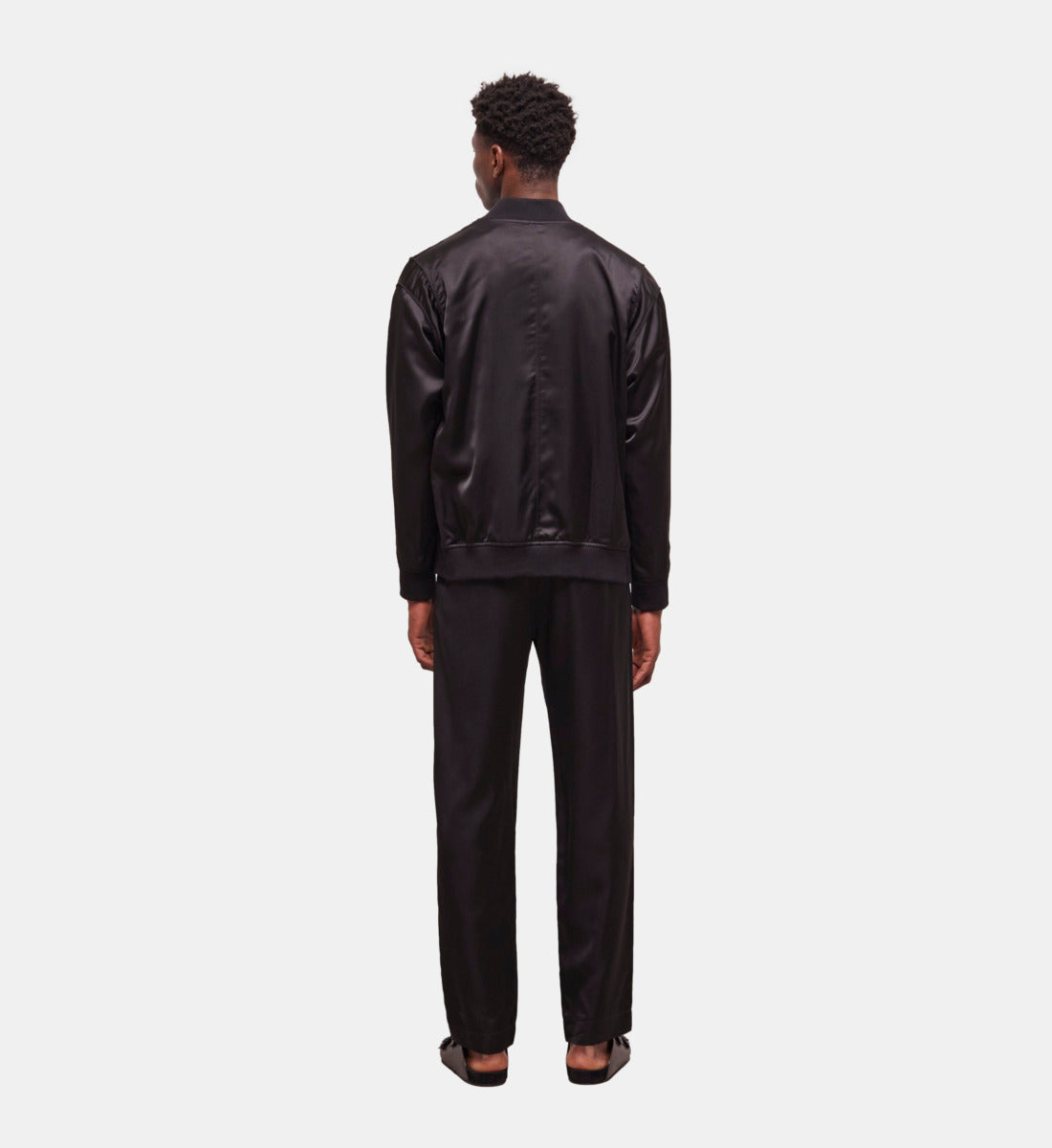 Satin Effect Jacket | Men | Black