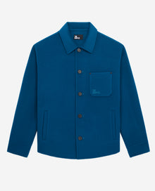 Wool Overshirt Style Jacket | Men | Medium Blue