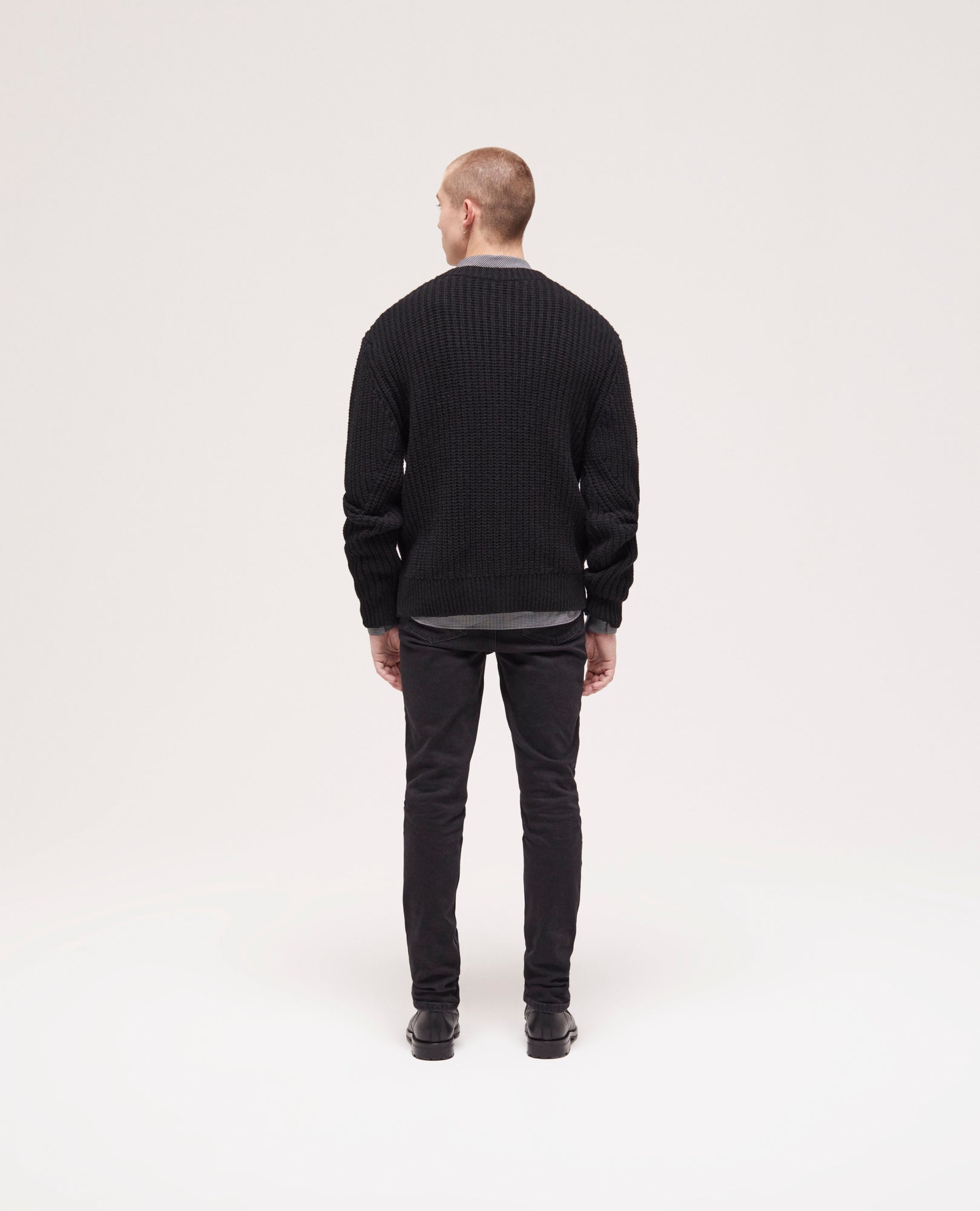 Buttoned Cardigan | Men | Black