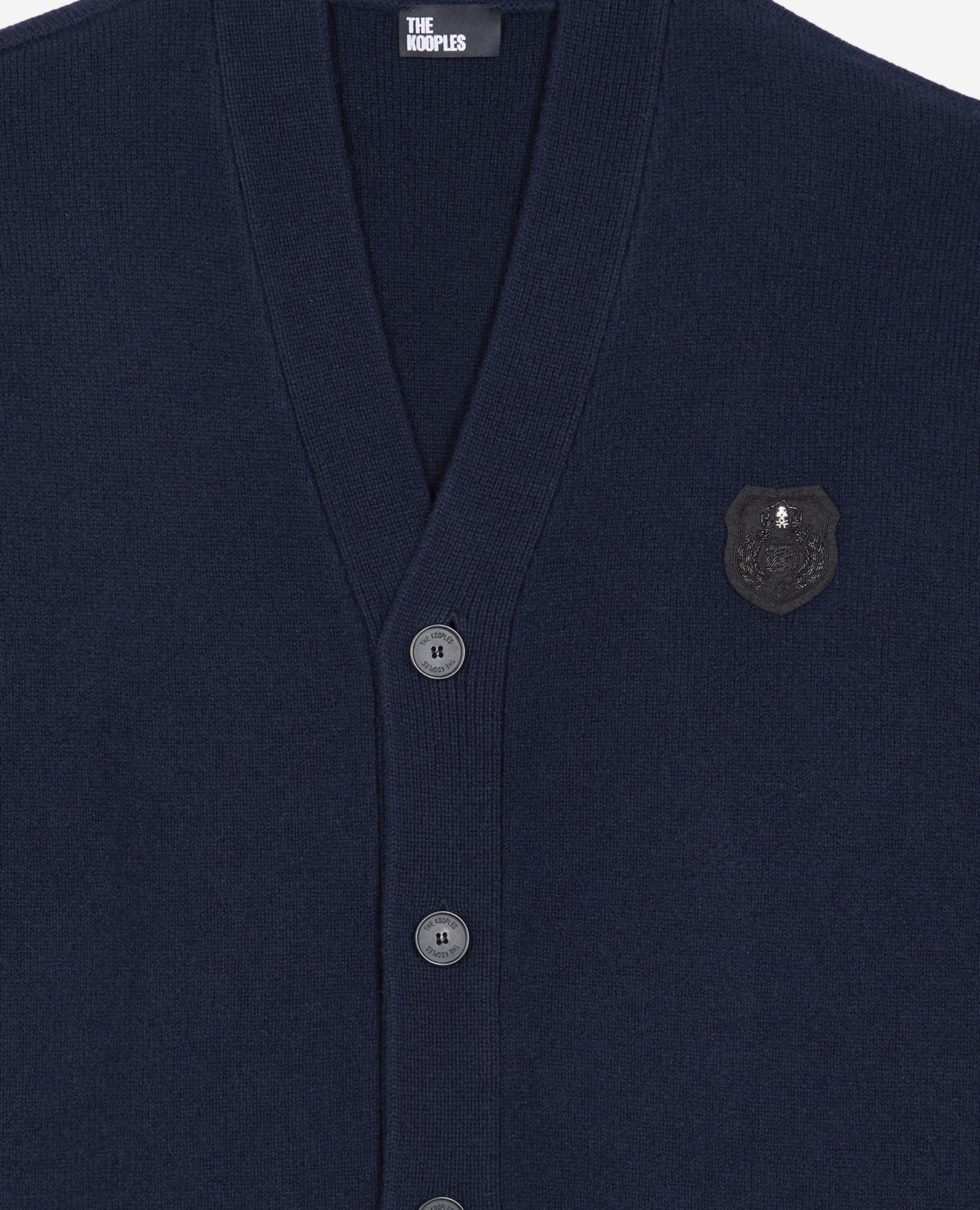 Wool Cardigan | Men | Navy Blue