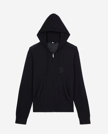 Wool Hooded Cardigan | Men | Black