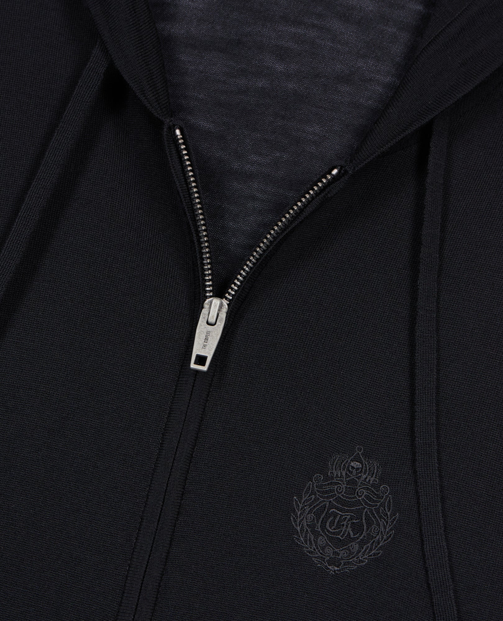 Wool Hooded Cardigan | Men | Black