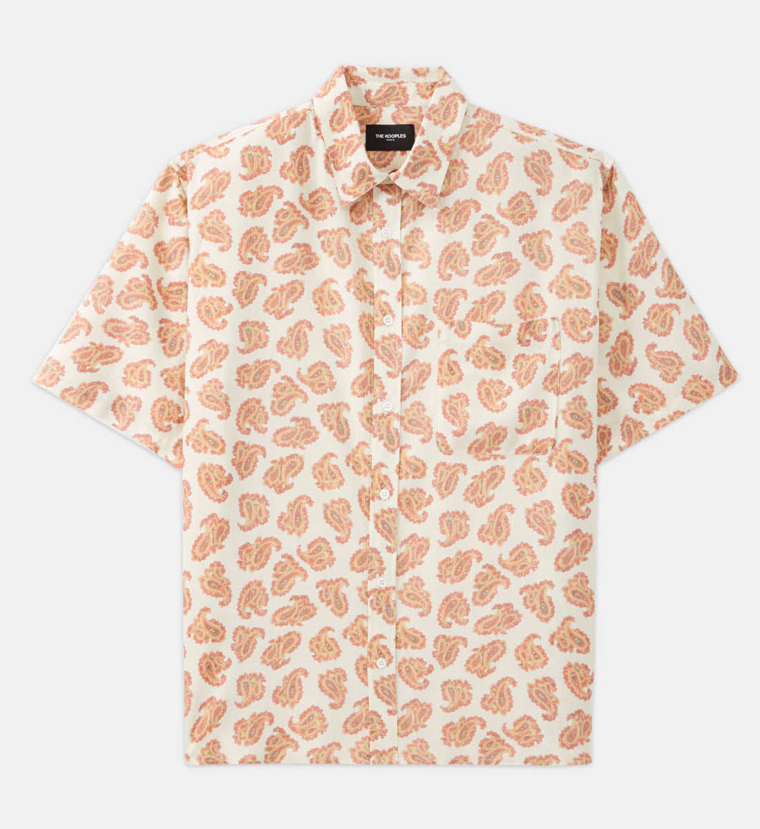 Loose-Fitting Shirt W/ Paisley Pattern | Men | White Pink