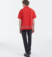 Shirt With Shark Collar | Men | Red x Black x White