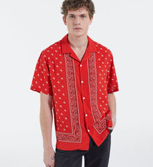 Shirt With Shark Collar | Men | Red x Black x White