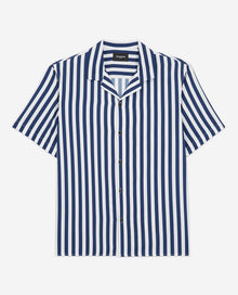 Casual Striped Shirt | Men | Navy x White