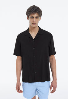 Loose-Fitting Buttoned Shirt | Men | Black