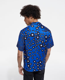 Floral Hawaiian Collar Shirt | Men | Navy x Black