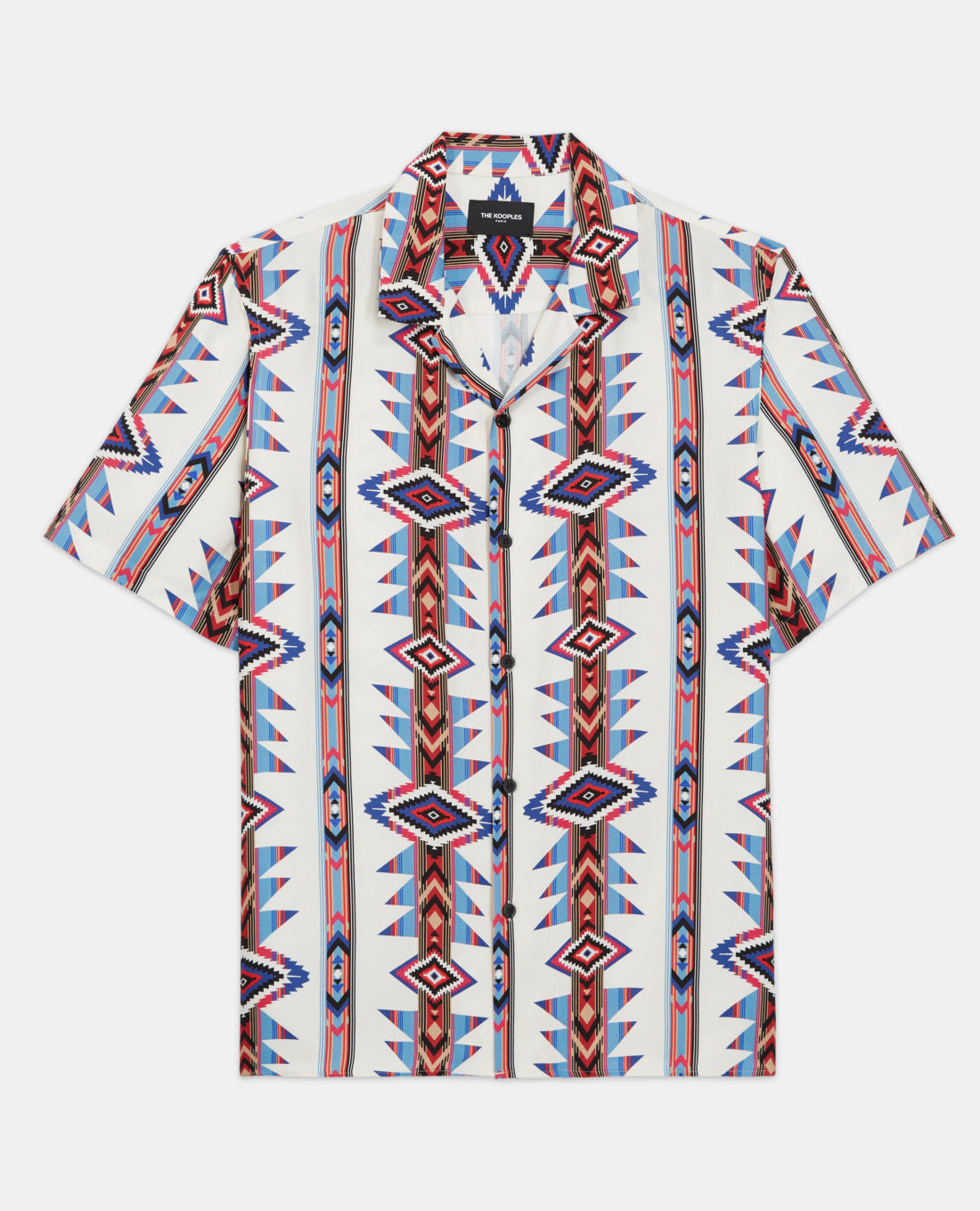 Printed Hawaiian Collar Shirt | Men | Ecru