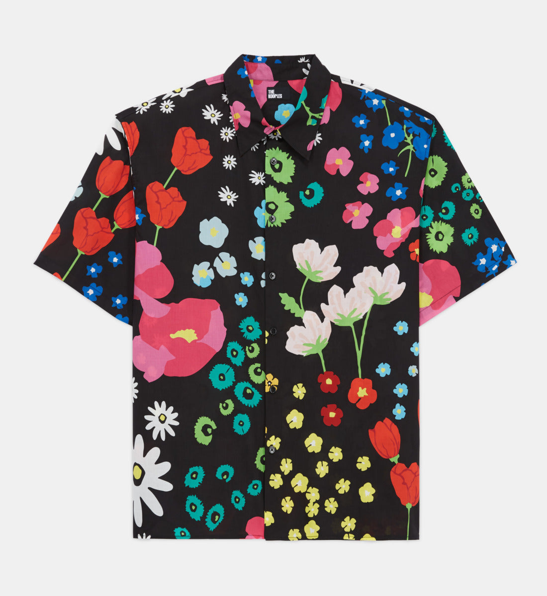 Printed Cotton Shirt | Men | Multicolorlor x Black