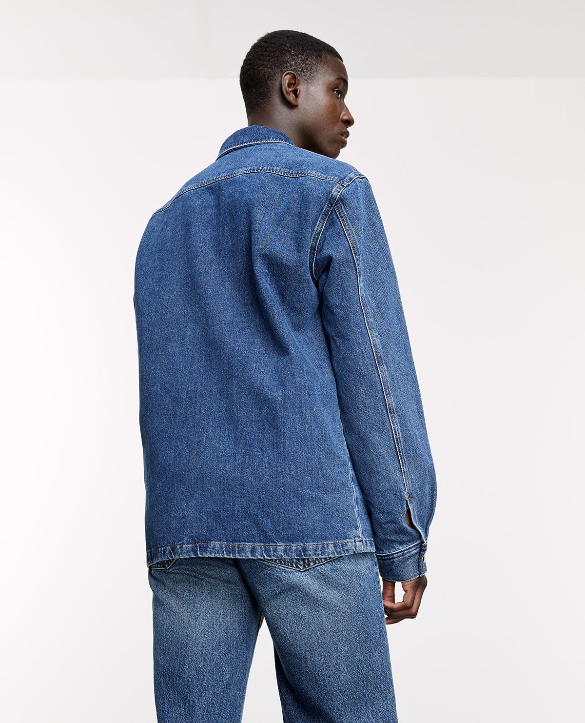 Shirt With Quilted Lining | Men | Blue Denim