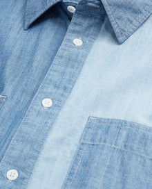 Classic Collar Denim Shirt | Men | Chambray Blue