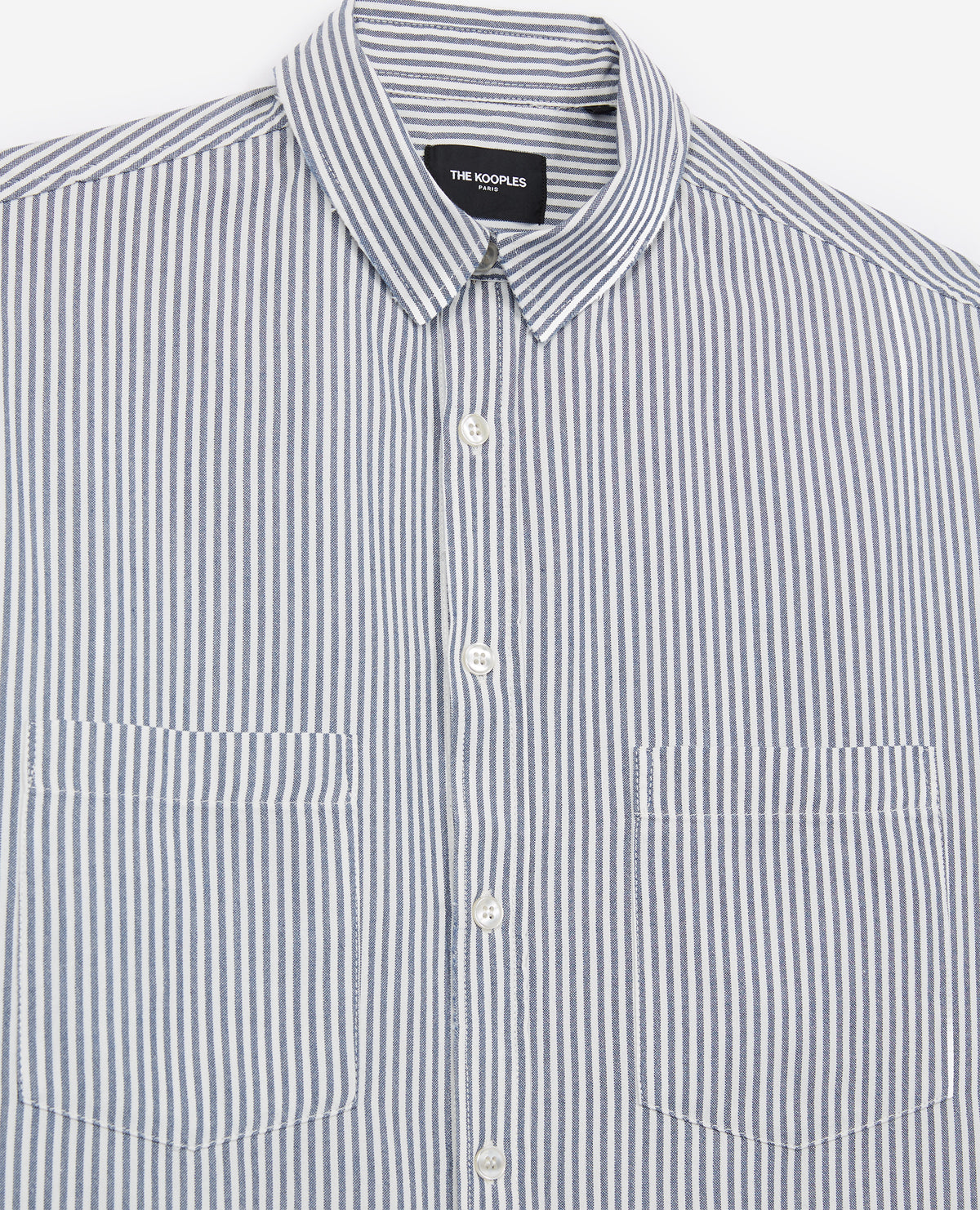 Oversized Oxford Cotton Shirt | Men | Blue Stripe