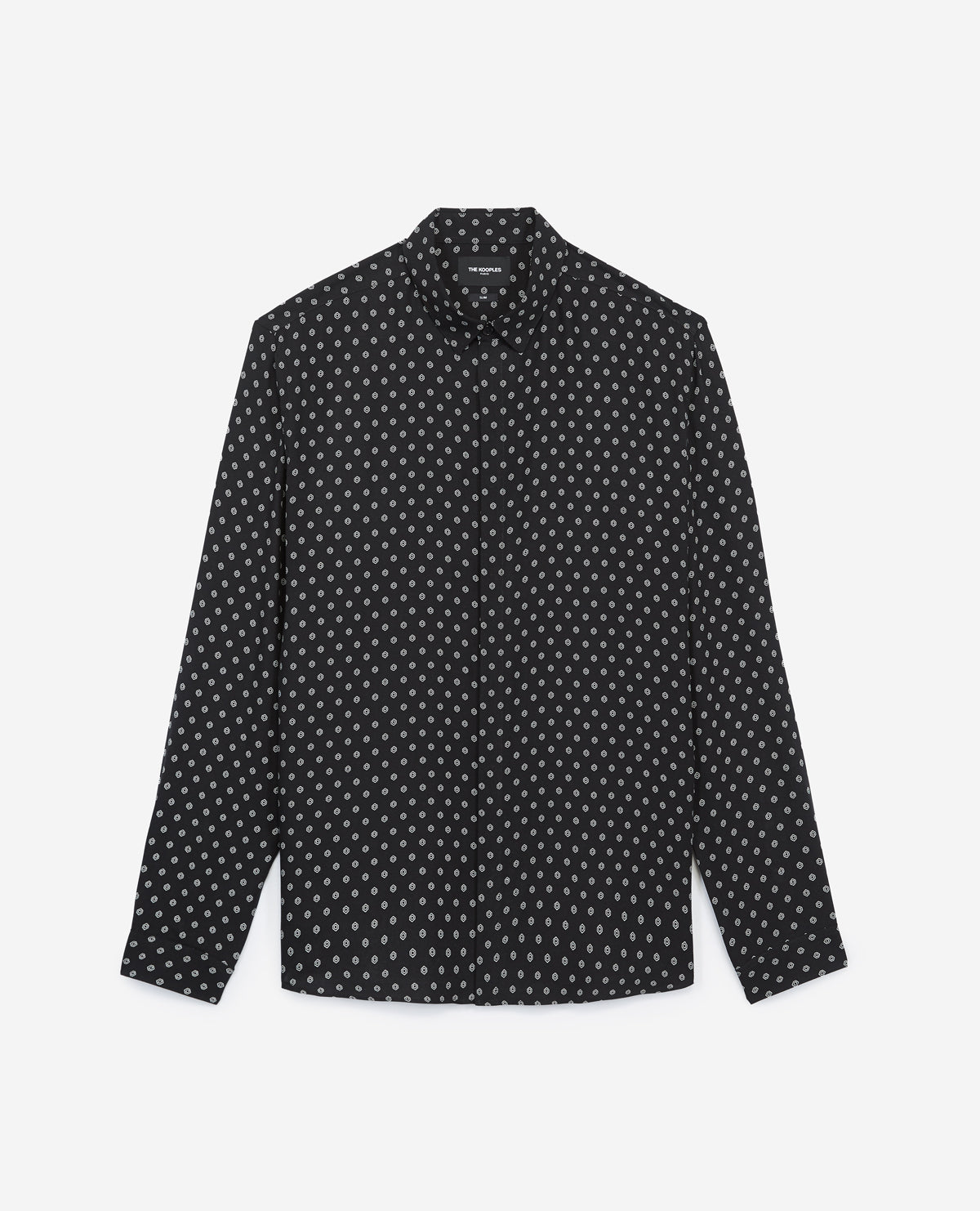 Cotton Shirt With Print | Men | Black x White