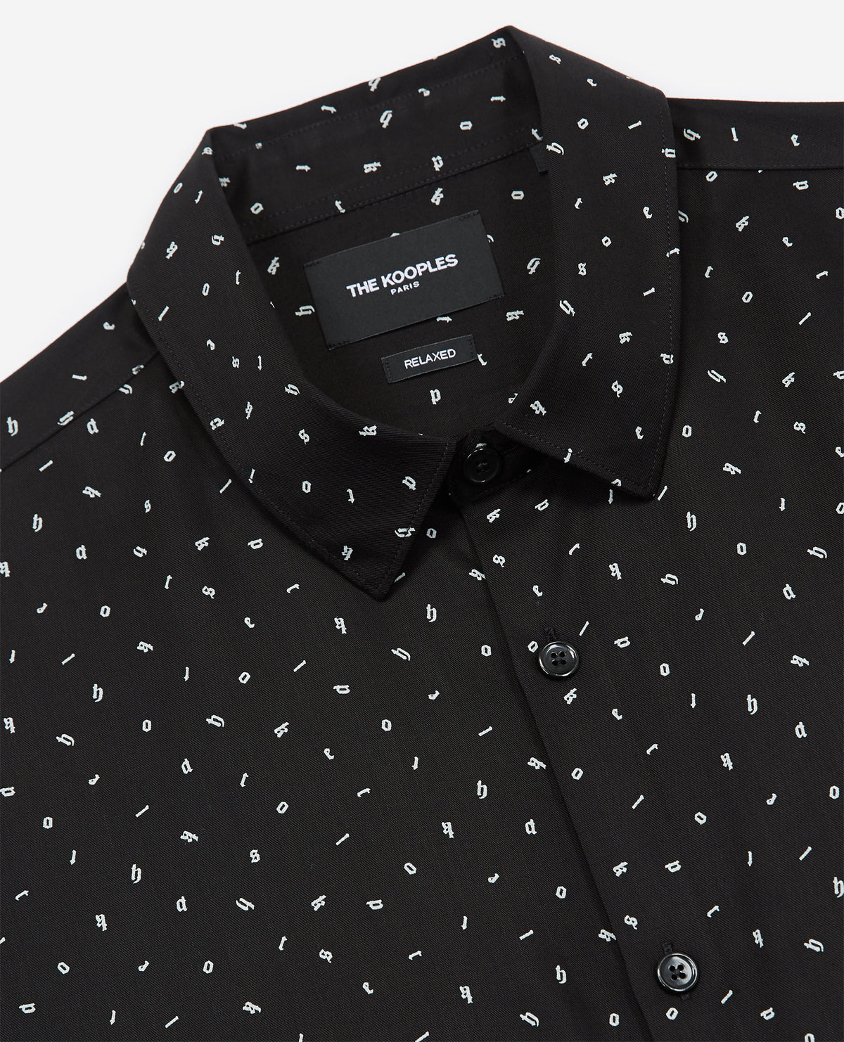 Loose-Fitting Shirt W/Contrasting Print | Men | Black x White