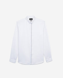 Slim Shirt With Classic Collar, Piping | Men | White