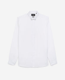 Cotton Shirt With Buttoned Collar | Men | White