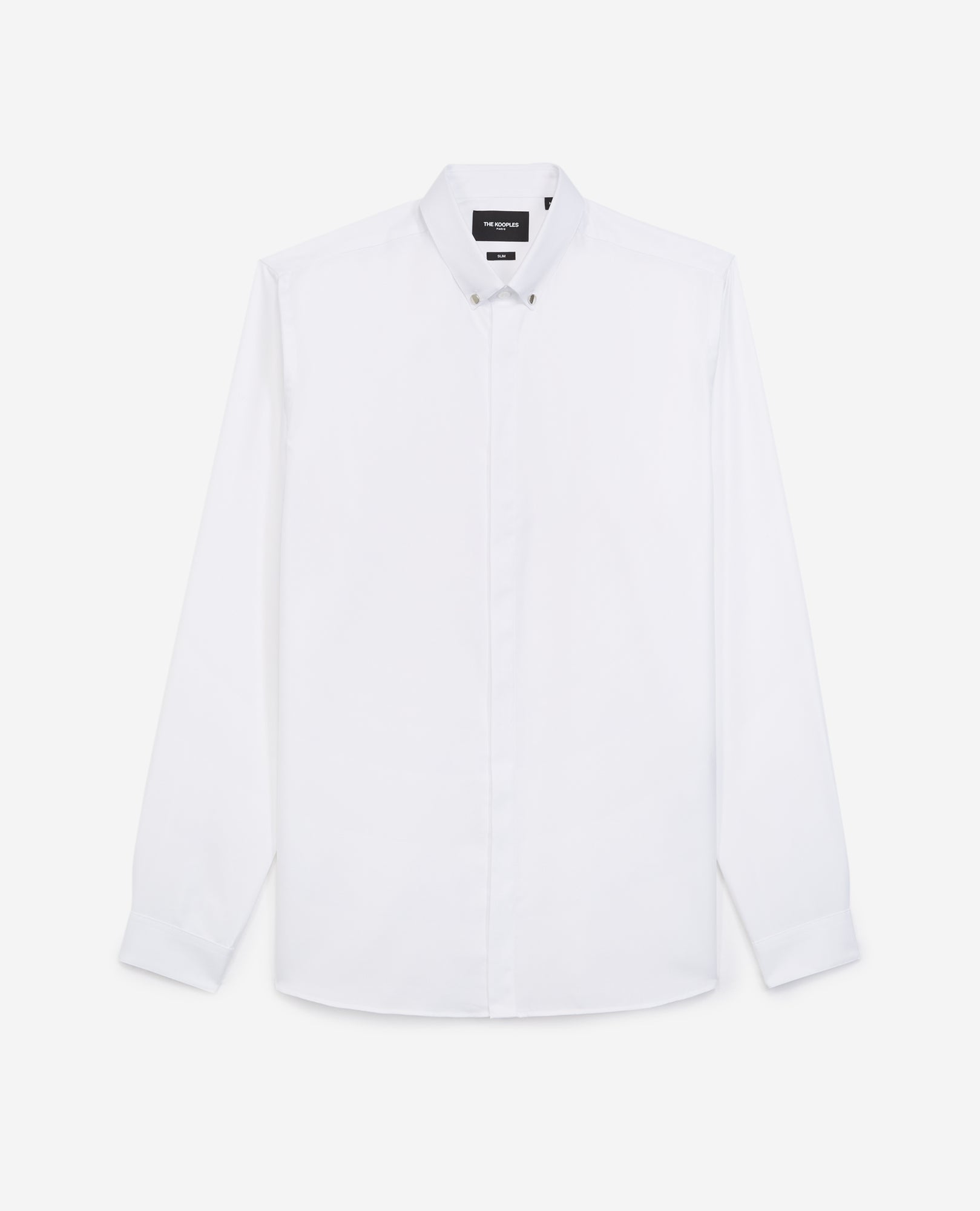 Cotton Shirt With Buttoned Collar | Men | White