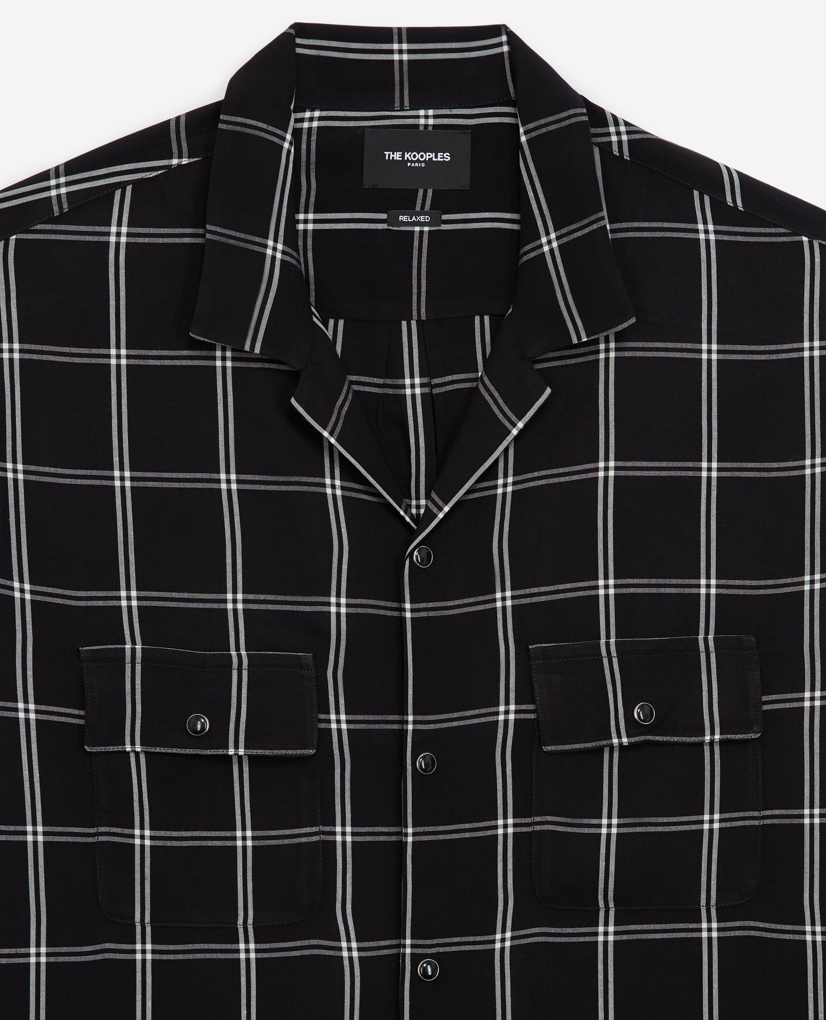 Flowing And Shirt With Motif | Men | Black x White