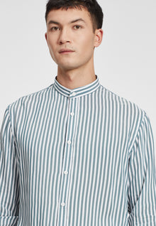 Flowing Striped And Shirt | Men | Green x White